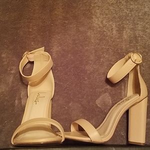 Kamali Nude Ankle Strap Heels